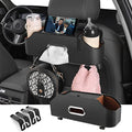 HOLDCY Car Back Seat Organizer with 2 Drink Cup Holder - Tissue Box and Storage Box Hook - Multi-functional Storage - Great for Kids and Travel