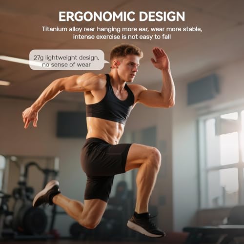 Open-Ear Bone Conduction Sports Headphones, IP68 Waterproof, 32G Memory X422