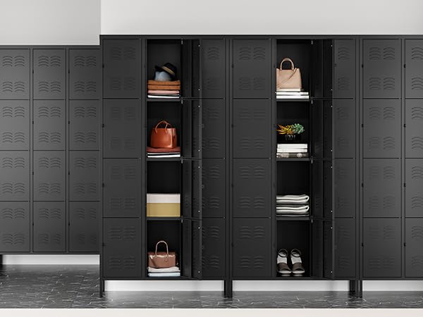 3-Door Blue Steel Storage Locker for Office, School, Gym C68898