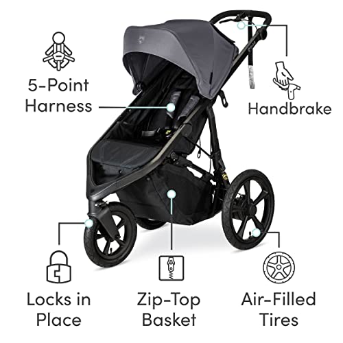 Jogging Stroller with Dual Suspension and Air-Filled Tires J600821