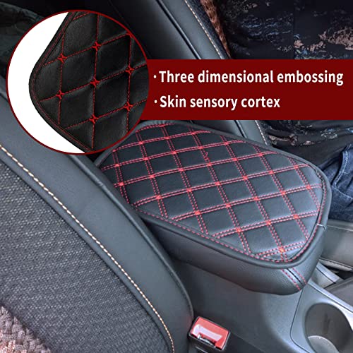 Car Center Console Cover, Waterproof PU Leather Armrest Protector, Anti Slip Pad for Car SUV Truck D199