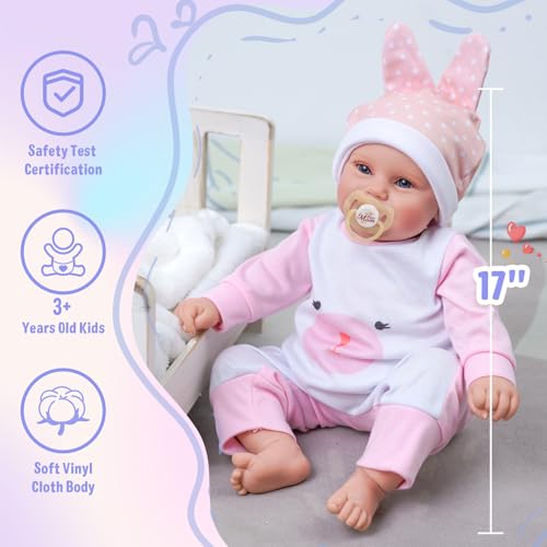 20 Inch Soft Vinyl Reborn Baby Doll with Accessories for Girls P18941