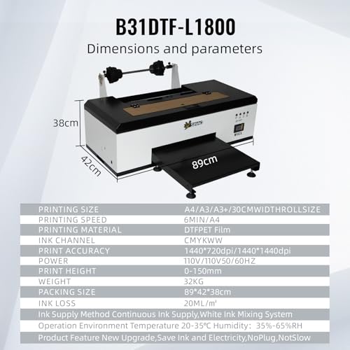 DTF Printer A3 for T-Shirt Transfer Printing X784065