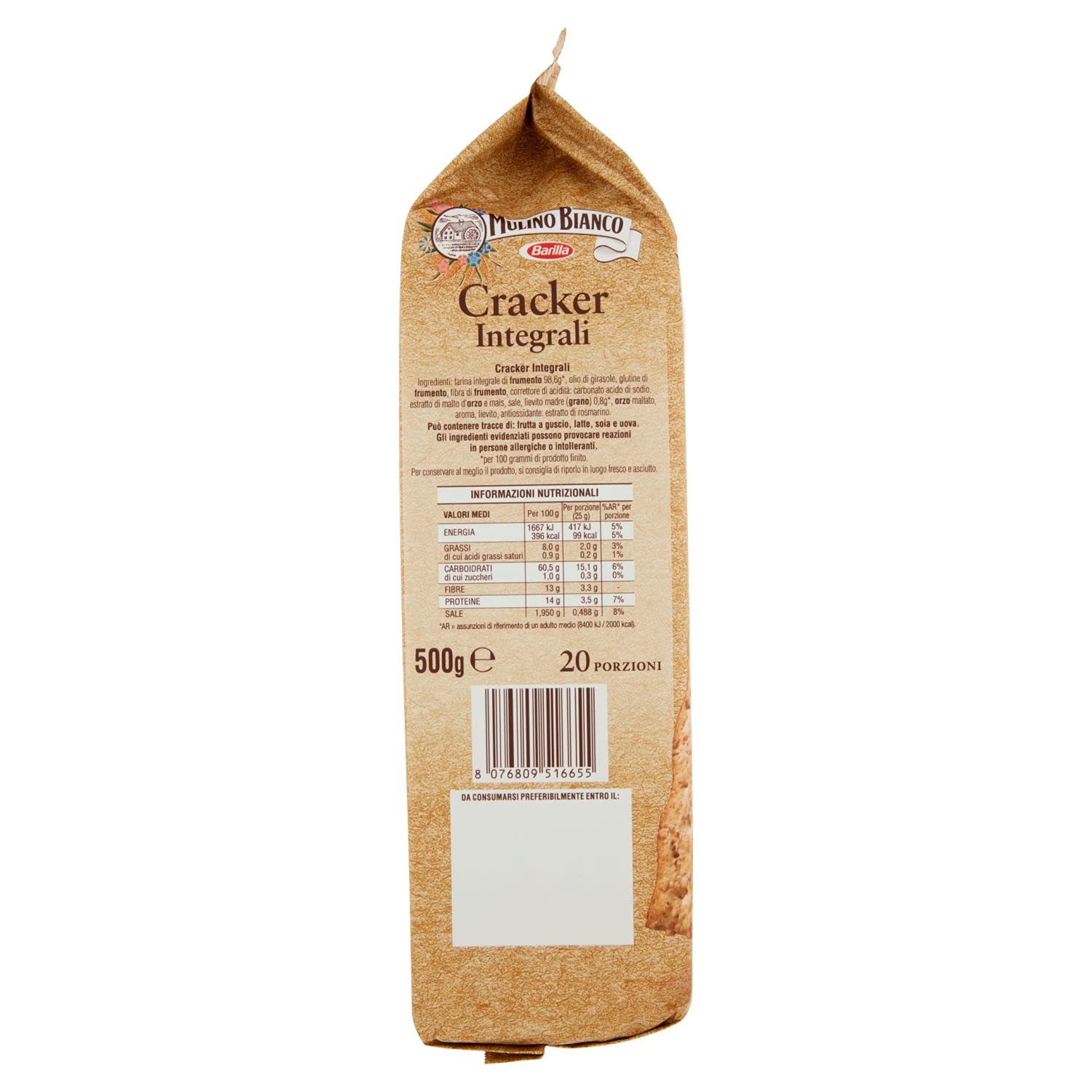 Whole Wheat Italian Crackers 17.63 oz P9560
