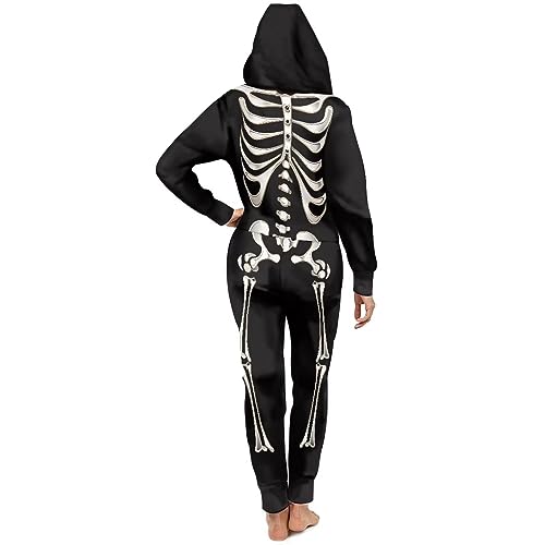 Adult Onesie Hooded One-Piece Pajama Zipper Jumpsuit for Men and Women I930