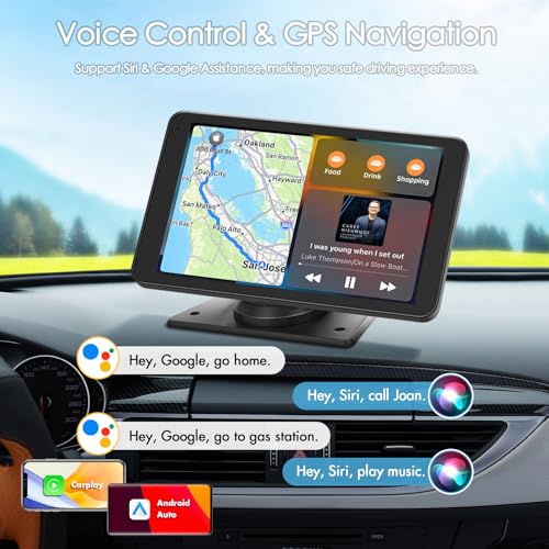 7" HD Touchscreen Car Stereo with Wireless CarPlay, Android Auto & Backup Camera U3284