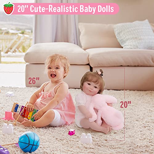 Lifelike Reborn Baby Doll 20 Inch Realistic Newborn with Gift Box E35178