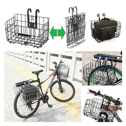 Foldable Metal Bike Basket for Front Rear Storage Q245861