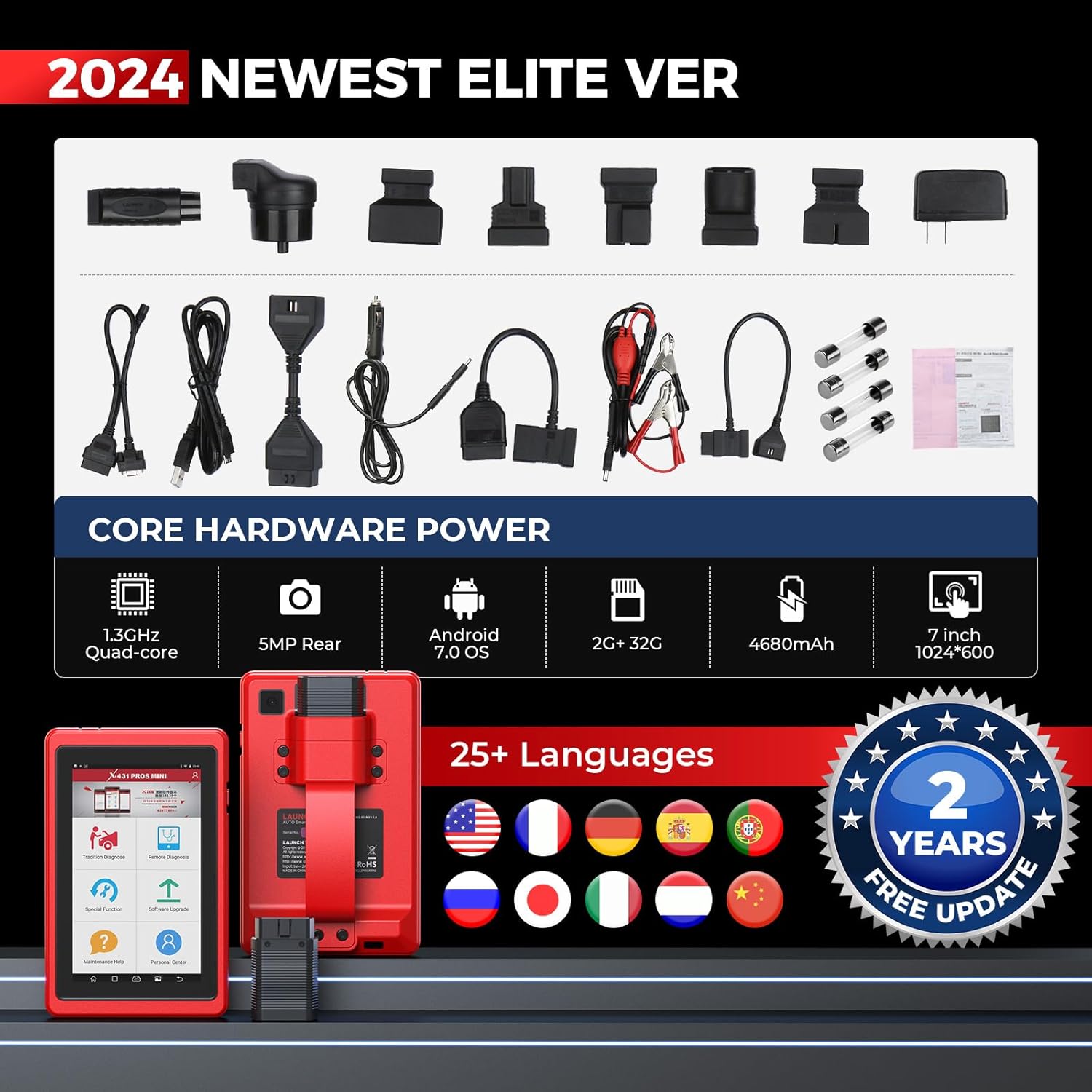 ECU Coding Diagnostic Scanner, Bi-Directional Scan Tool with Bluetooth H6987