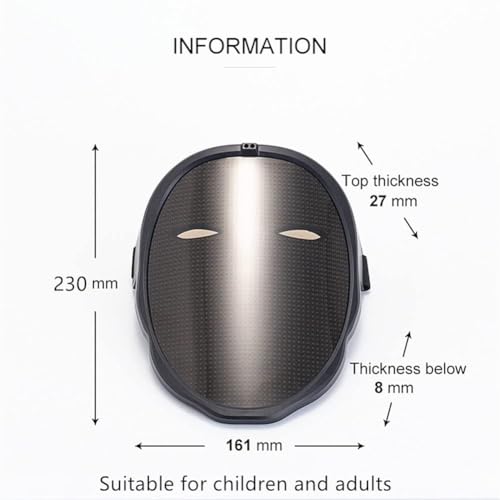 Programmable LED Face Mask for Halloween Costume B597941