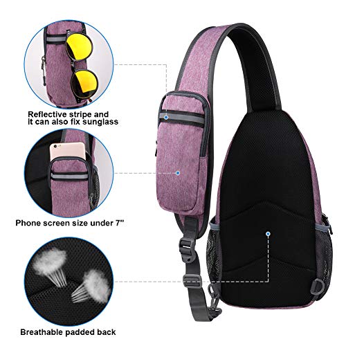 Crossbody Sling Backpack Travel Hiking Chest Daypack F178