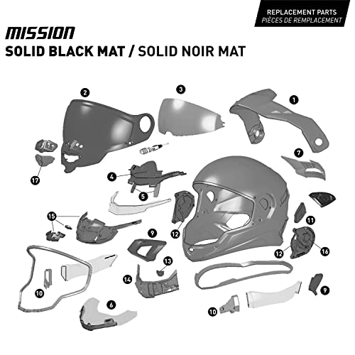 Carbon Solid Full Face Helmet with Double Shield J385494