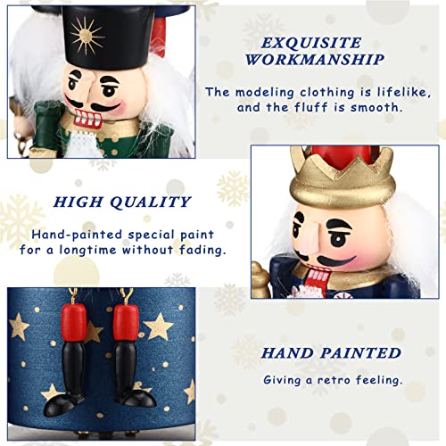 Nutcracker Music Box Wooden Soldier Toy Christmas Wind Up Musical Decor X3406