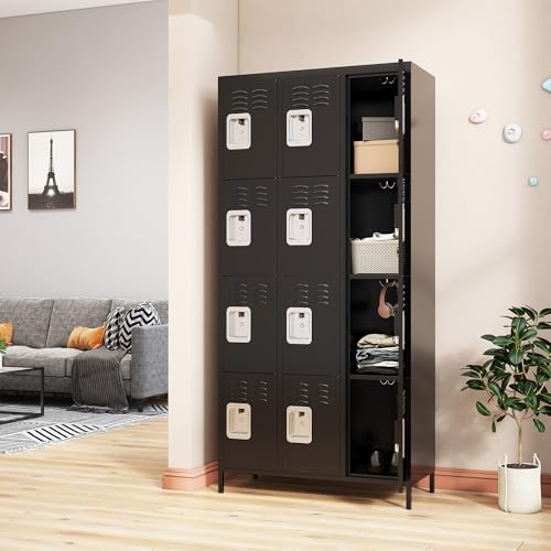 Steel Lockers for Employees, Lockable Storage Cabinet with Assembly X270