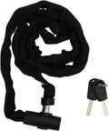 Bike Chain Lock with Key, 1.2m Bike Locks Bicycle Heavy Duty Anti-Theft Chain Lock Portable Lengthen Cycling Safety Locking Chain for Motorcycle Electric Scooter
