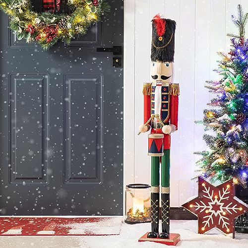 Wooden Nutcracker Decoration 42 Inch Christmas Indoor Outdoor C418758