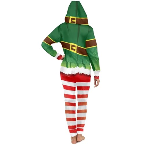 Adult Onesie Hooded One-Piece Pajama Zipper Jumpsuit for Men and Women I930