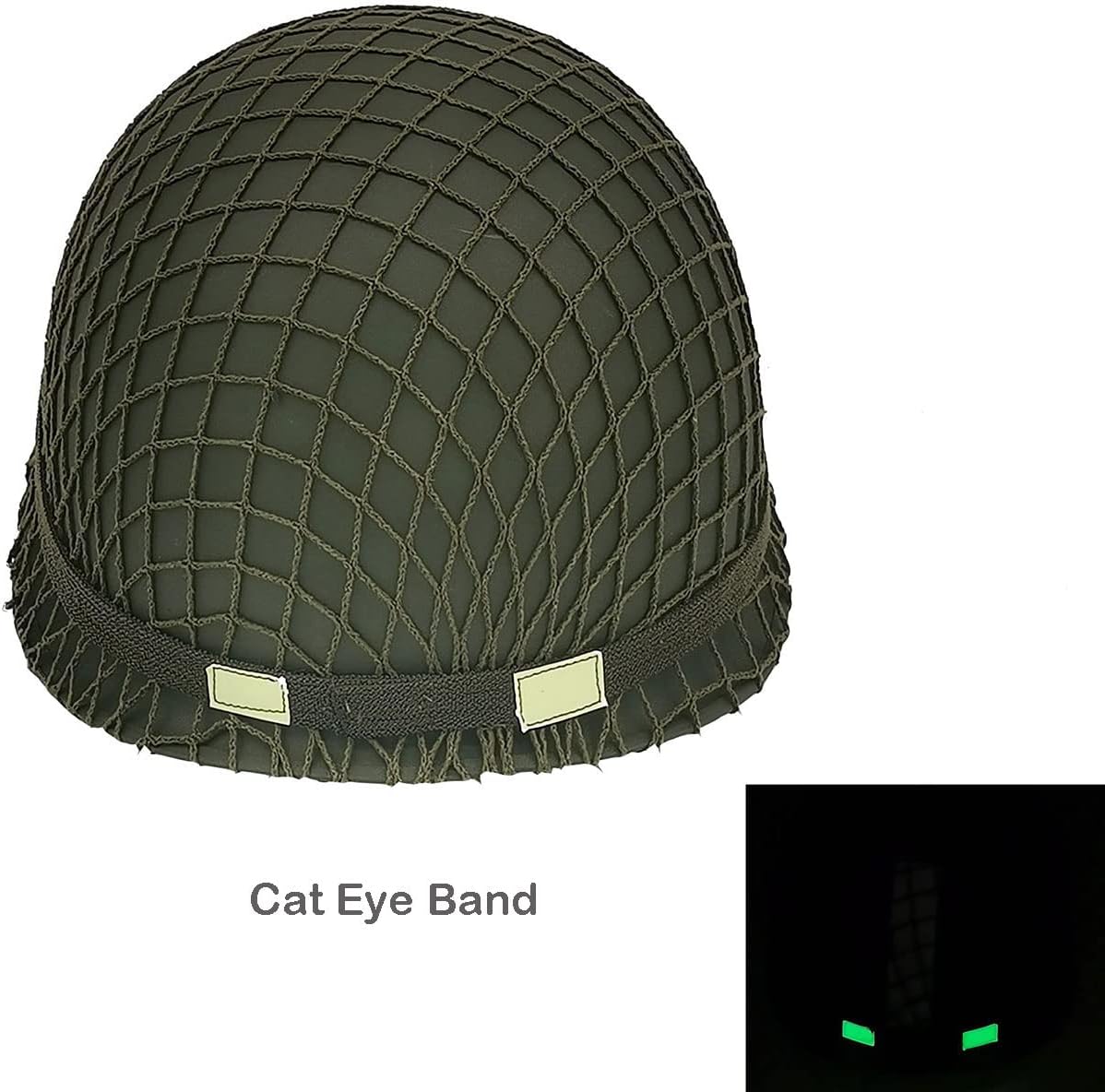 WW2 M1 Steel Helmet Replica with Net Cover and Chin Strap D703