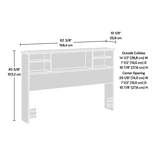 Full/Queen Bookcase Headboard, Grand Walnut Finish N5739