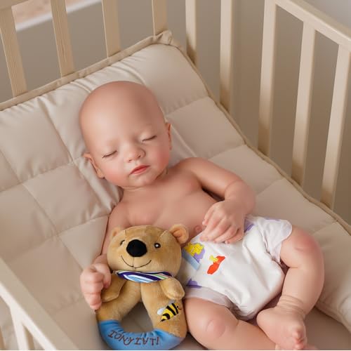 Lifelike Reborn Baby Doll 16 Inch Sleeping Baby Girl with Feeding Kit S409156