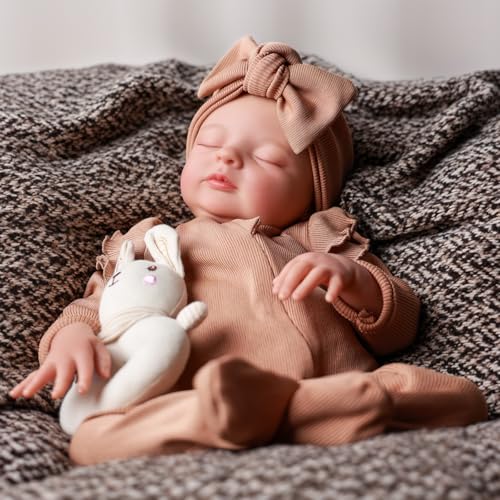 20 inch Soft Vinyl Reborn Baby Doll, Realistic Newborn Sleeping Doll for Kids Age 3+ B234152