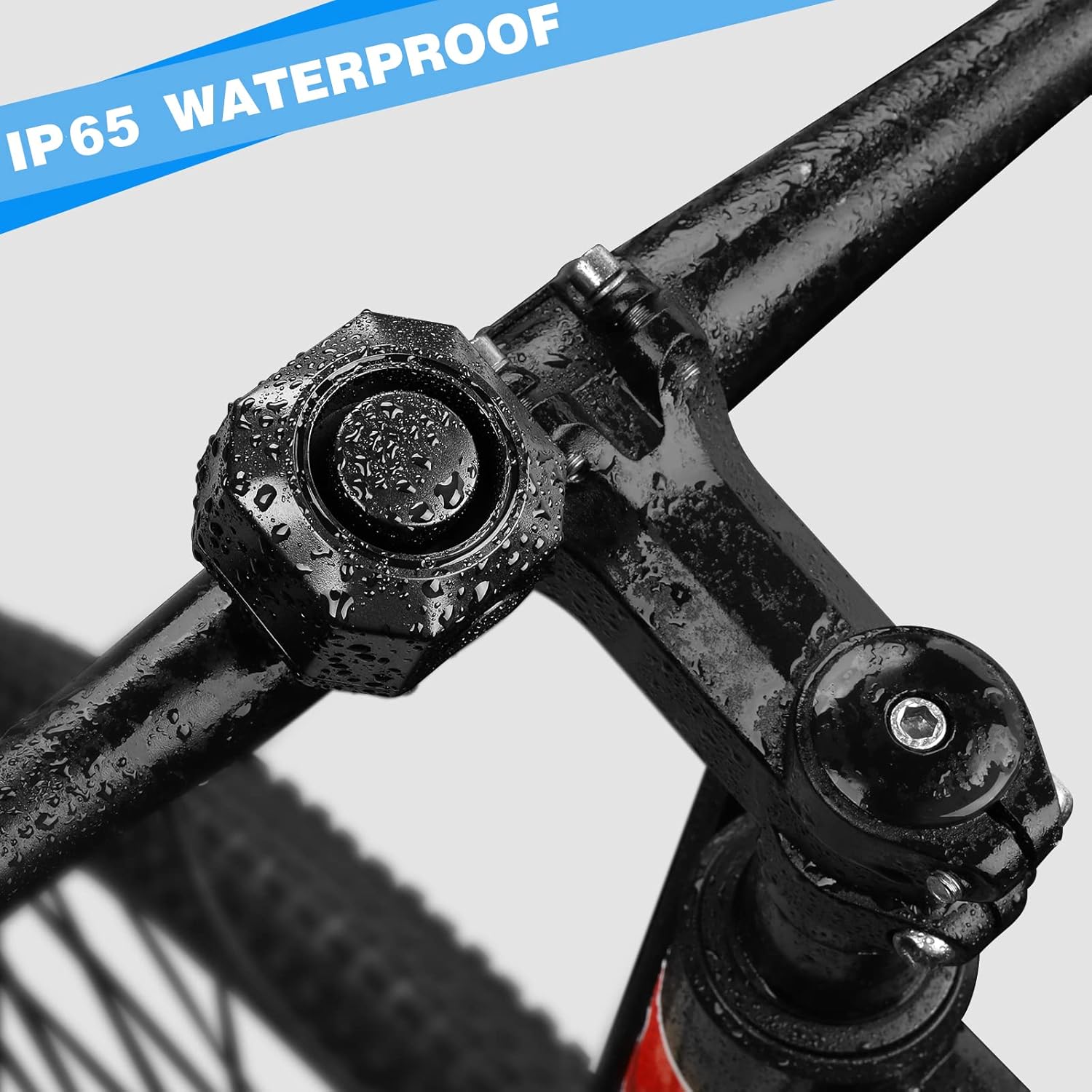 USB Rechargeable Bike Alarm with Remote, 110dB Wireless Anti Theft Vibration Sensor M689445