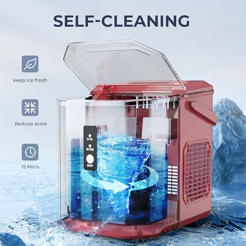Crescent Ice Maker Countertop, 35Lbs/24H, Auto Deep Cleaning, Portable D224