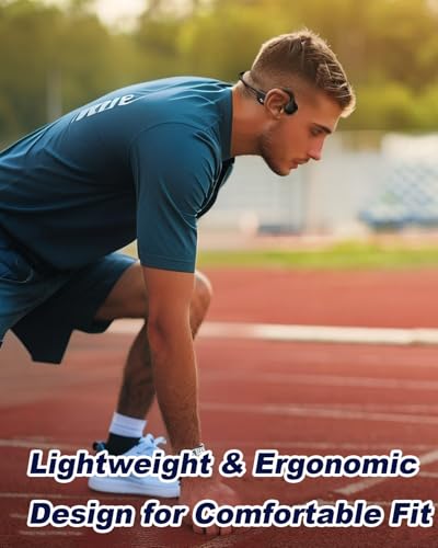 Bone Conduction Wireless Sport Headphones with Noise-Canceling Mics E40369