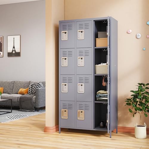 Steel Lockers for Employees, Lockable Storage Cabinet with Assembly X270