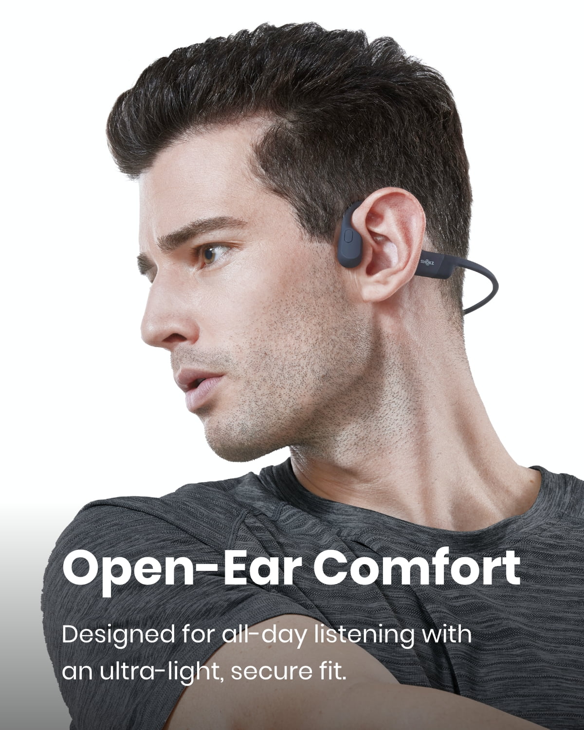 Bone Conduction Waterproof Bluetooth Headphones for Sports with Cooling Wristband, Black S58791