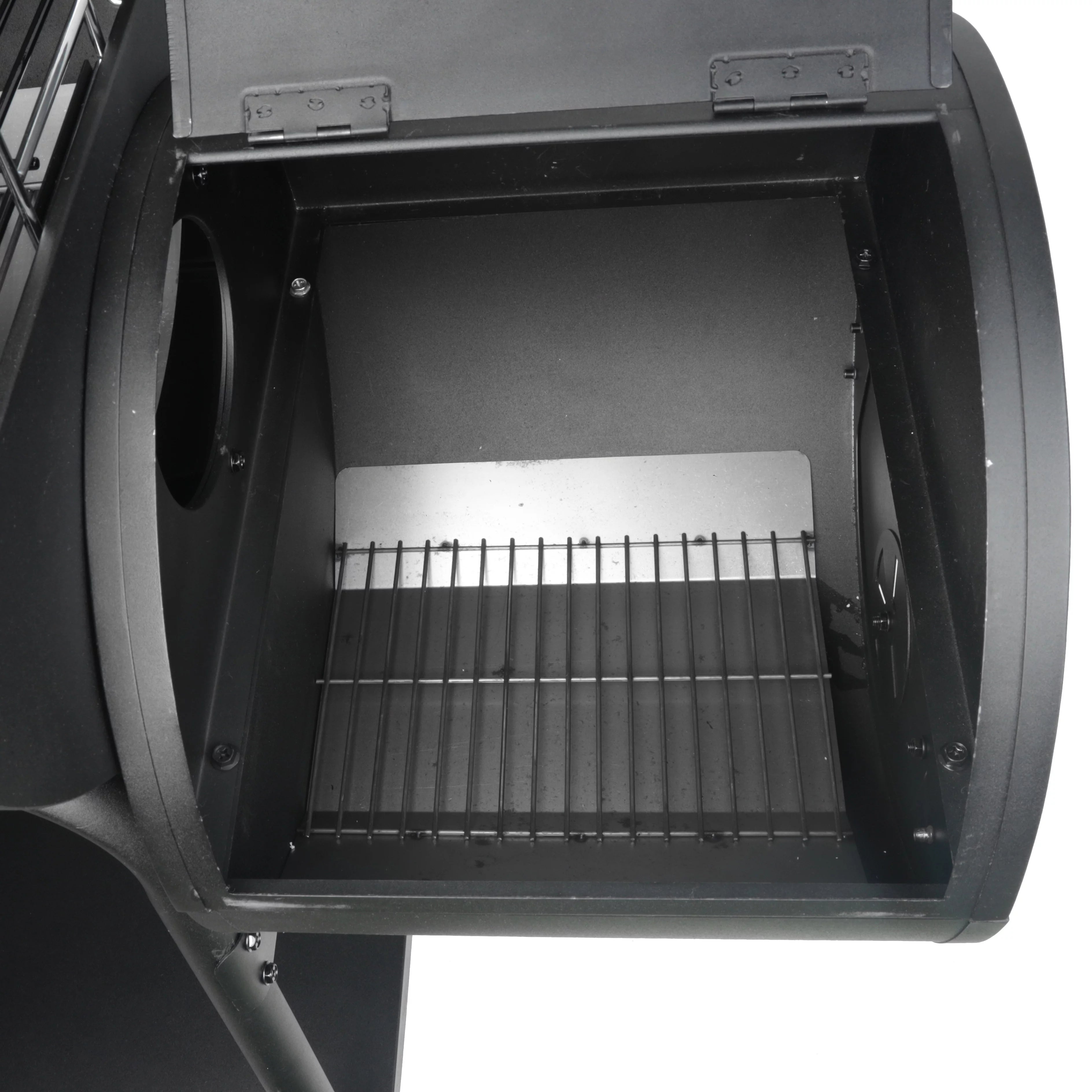 28" Offset Steel Charcoal Smoker Grill with Side Firebox B1997