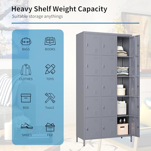 Steel Lockers for Employees, Lockable Storage Cabinet with Assembly X270