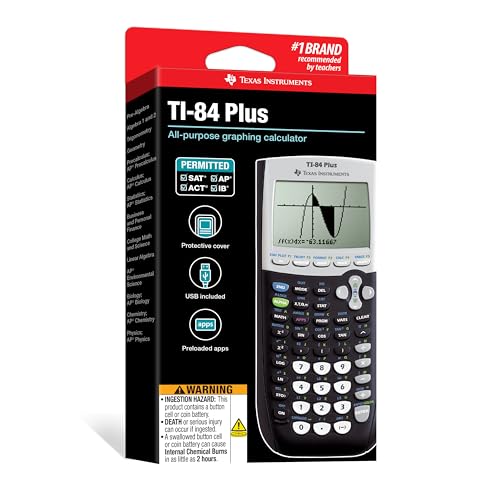 TI-84 Plus Graphics Calculator, Black N206998
