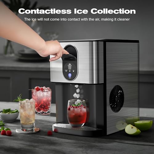 Countertop Nugget Ice Maker, Self-Cleaning, Soft Chewable Pebble Ice B848730