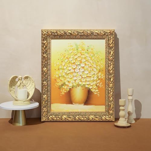 Solid Wood Ornate Canvas Frame for Oil Painting Wall Decor V3979