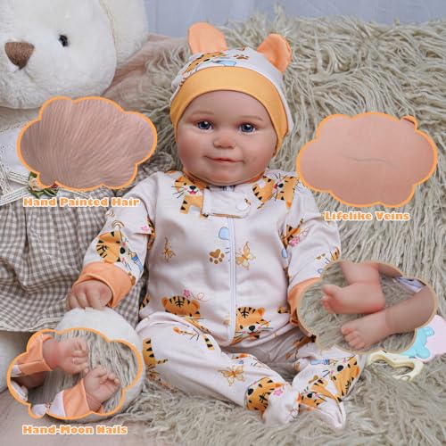 20 Inch Soft Vinyl Reborn Baby Doll with Accessories for Girls P18941