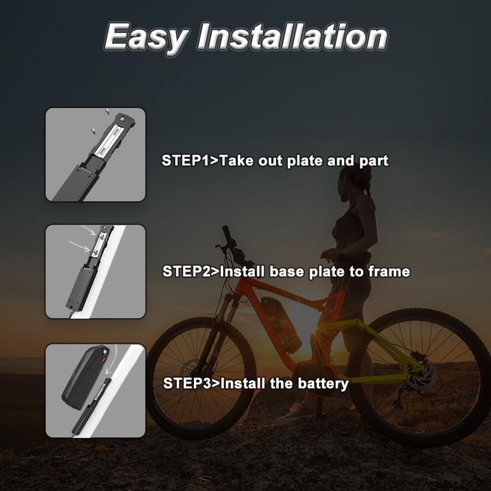 50V20Ah Lithium Downtube Ebike Battery with 35A BMS and 3A Charger X75558