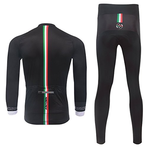 Thermal Winter Cycling Set for Men Long Sleeve Jersey and 3D Padded Pants H249