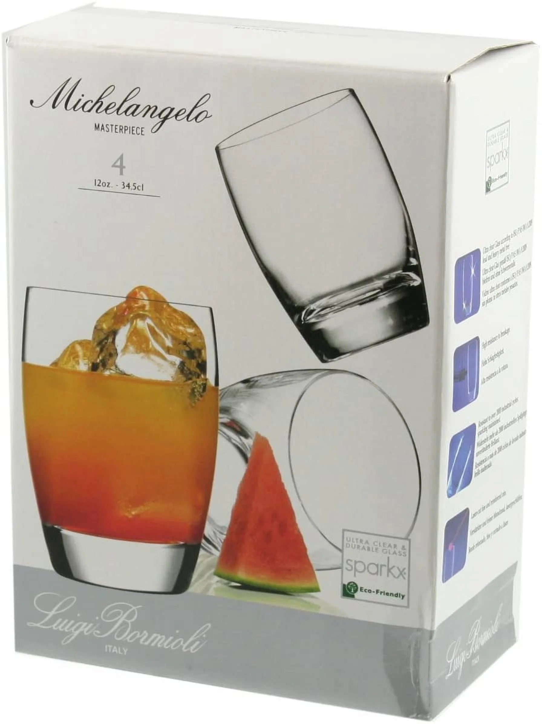 Set of 4 Double Old Fashioned Glasses, 12-Oz. P149