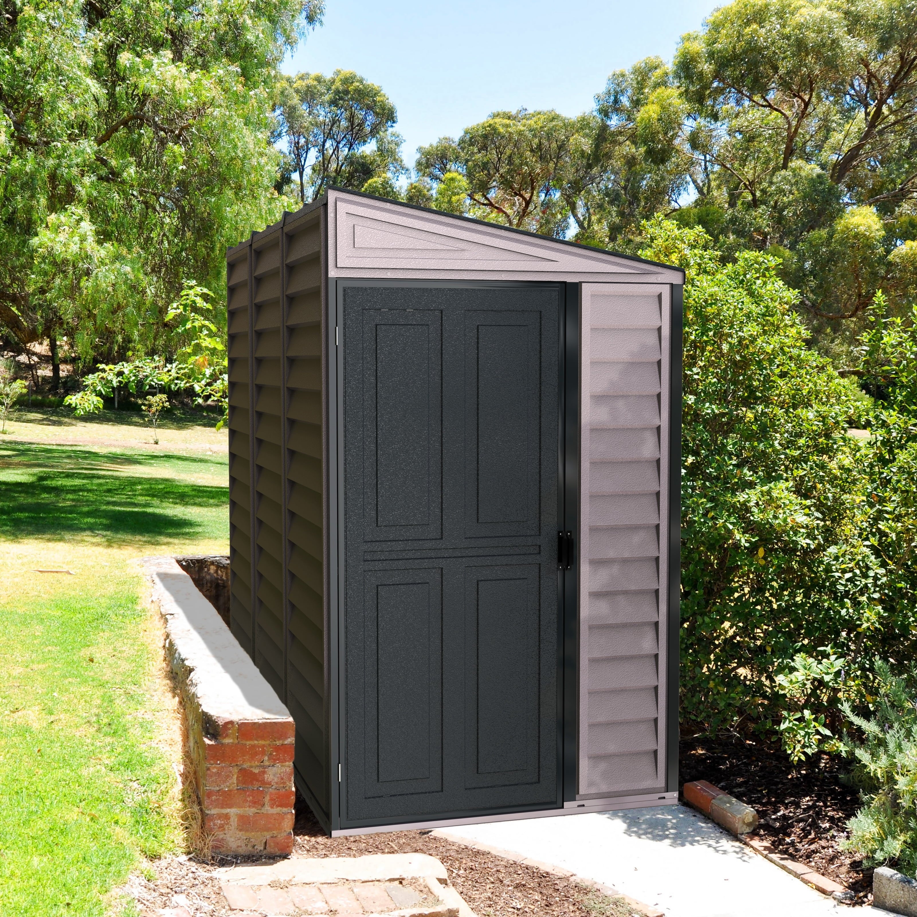 Duramax 4ft x 8ft Sidemate PLUS Vinyl Resin Outdoor Storage Shed With Foundation Kit