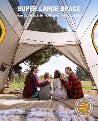 10 Person Instant Cabin Tent, Lightweight with Carry Bag for Camping & Hiking X185