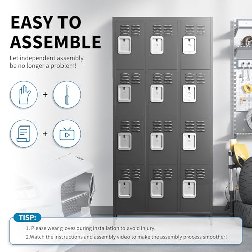 Metal Lockers with Shelves 72" H for Employees C448234