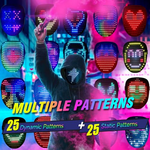 LED Mask with Gesture Sensing for Halloween Party D76447