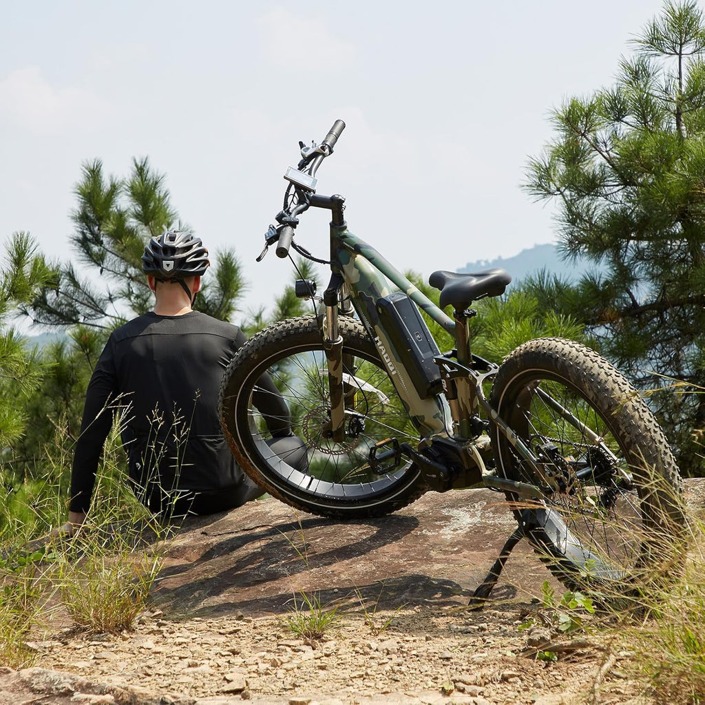 Mid-Drive Electric Bike for Adults, Full Suspension, 26" Fat Tire P39409