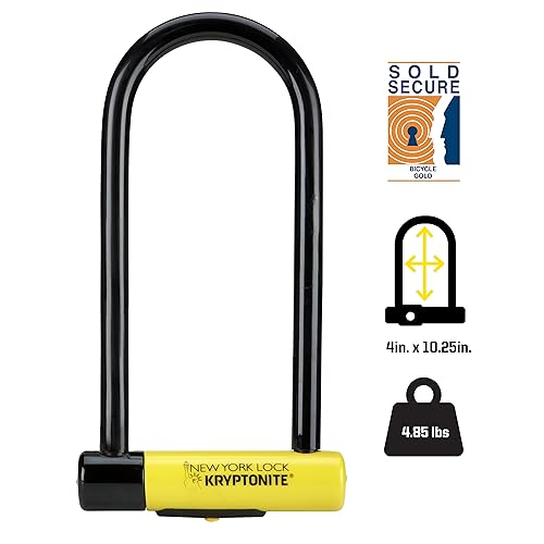 Heavy Duty Anti-Theft Bicycle U-Lock with Keys, 16mm Shackle for Bikes E-Bikes Scooters T666092
