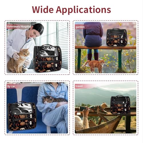 Halloween Pet Carrier Airline Approved for Small Medium Dogs Cats S688252