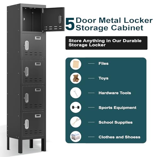 Metal Cabinet with Lockable Door for Office, Gym, School, Home A290