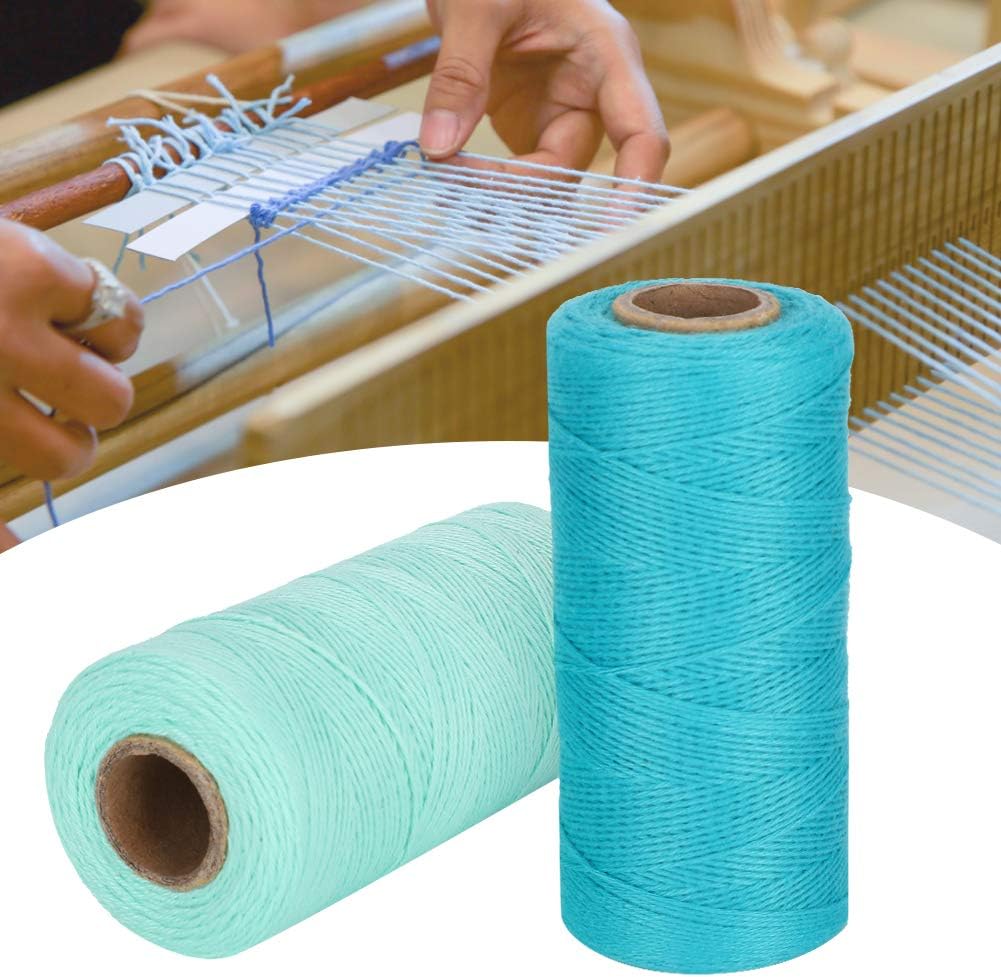 2 Rolls Cotton Loom Warp Yarn for Knitting Tatting Carpet Tapestry Crafts L42431