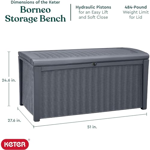 Outdoor Storage Deck Box for Patio, Backyard and Garden, 110 Gallon, Lockable, Waterproof P895