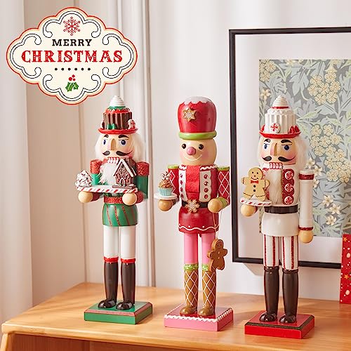 Pink Wooden Nutcracker Soldier Valentine's Day Decor I55057